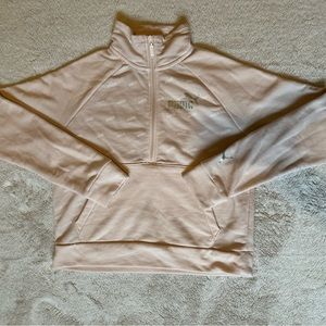 Puma 1/4 zip Pullover. Pre owned. Very small stain on left front shoulder